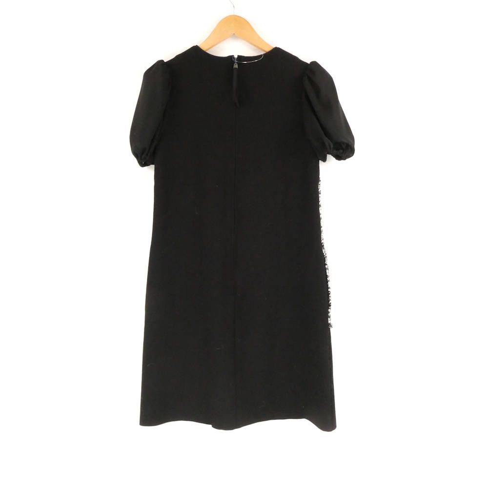 FOXEY フォクシー 33005 ワンピース 38 s レーヨン 半袖 ひざ丈 ツイード パフスリーブ レディース