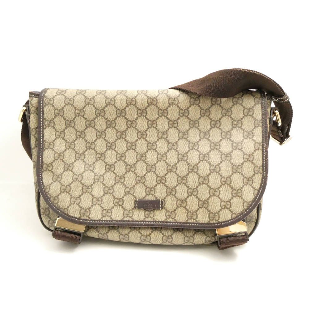 GUCCI グッチ 201732 GGスプリーム ショルダーバッグ PVC 塩化ビニール メッセンジャー AC1661W1