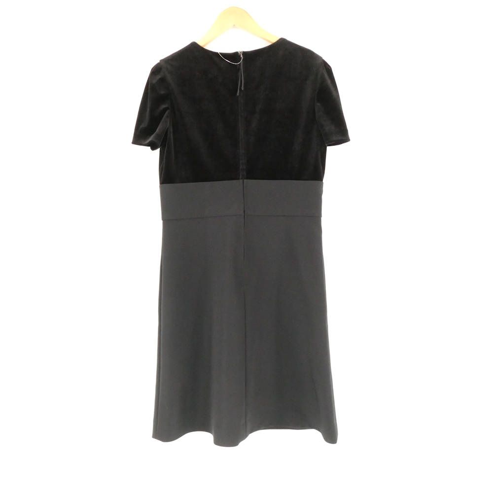 VELOUR NOIR by FOXEY YORK フォクシー 33908 ワンピース 40 M トリアセテート 他 半袖 ひざ丈 ベロア リボン レディース