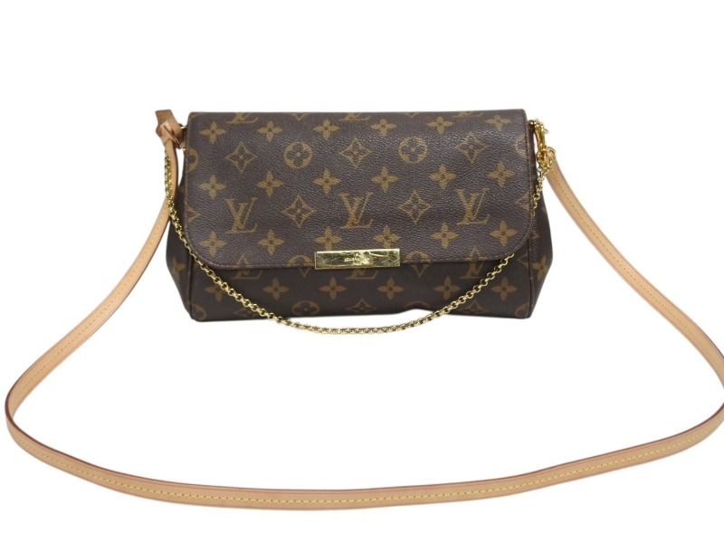 LOUIS VUITTON ルイヴィトン モノグラム フェイボリットPM ショルダーバッグ M40717 ブラウン ゴールド金具 4b008537