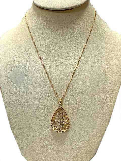 FOND JEWERLY フォンドジュエリー ネックレス K18 天然ダイアモンド 0.22ct チェーン調節 _S02_s-0243-r02_セルモアから