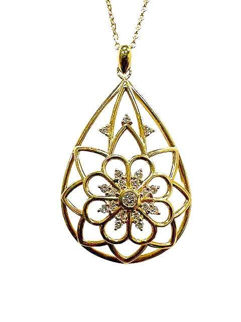 FOND JEWERLY フォンドジュエリー ネックレス K 18 天然ダイアモンド 0.22 ct チェーン調節 ＿S 02＿s-0243-r 02＿セルモアから