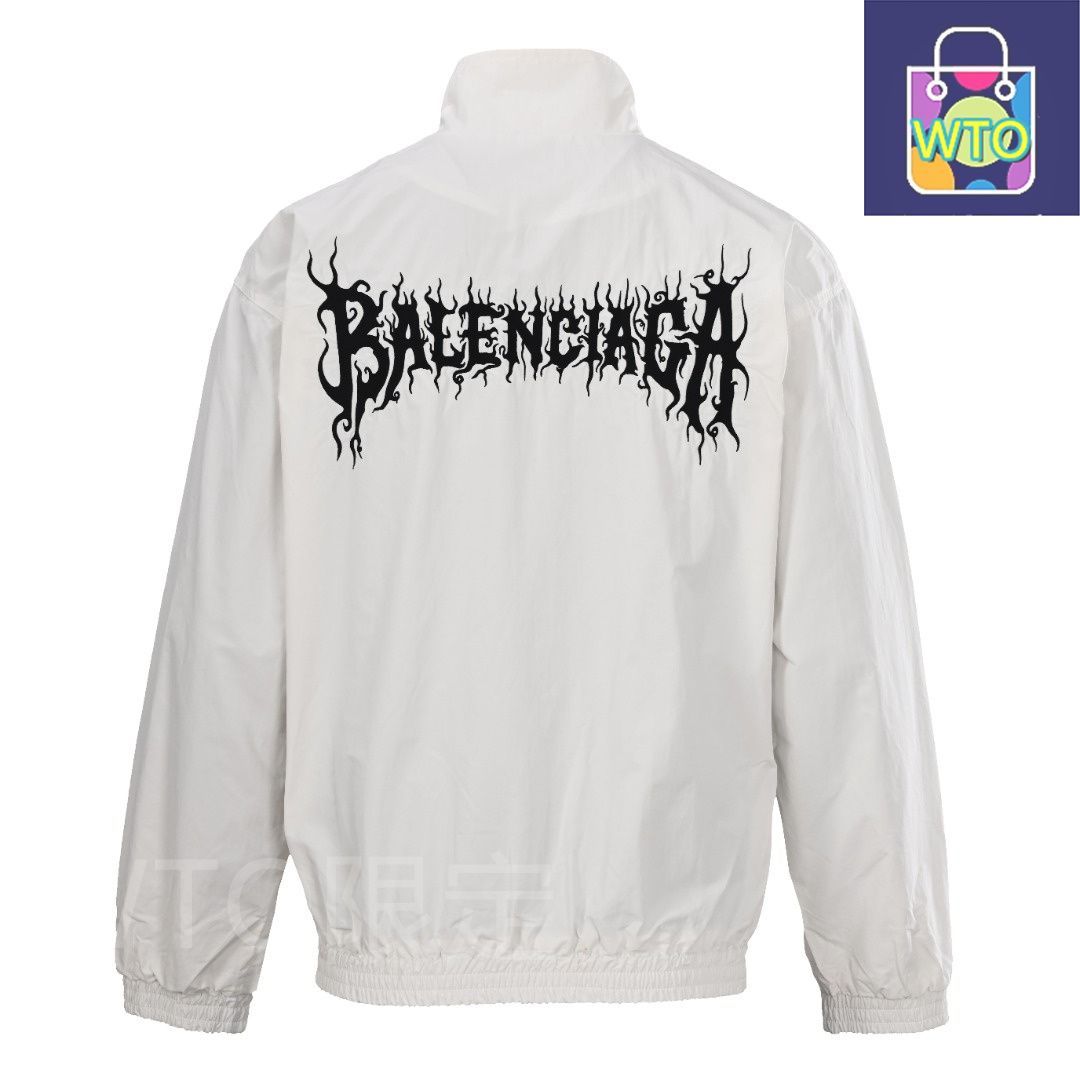 今日 Balenciaga バレンシアガ 背面刺繍スタンド ジャケット テクノロジーポプリン素材使用アウター トップス