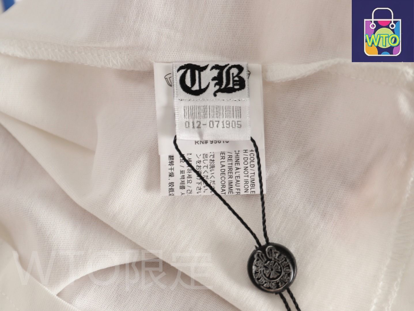 クロムハーツ ブラックラベルプリントパッチワークロングスリーブTシャツ