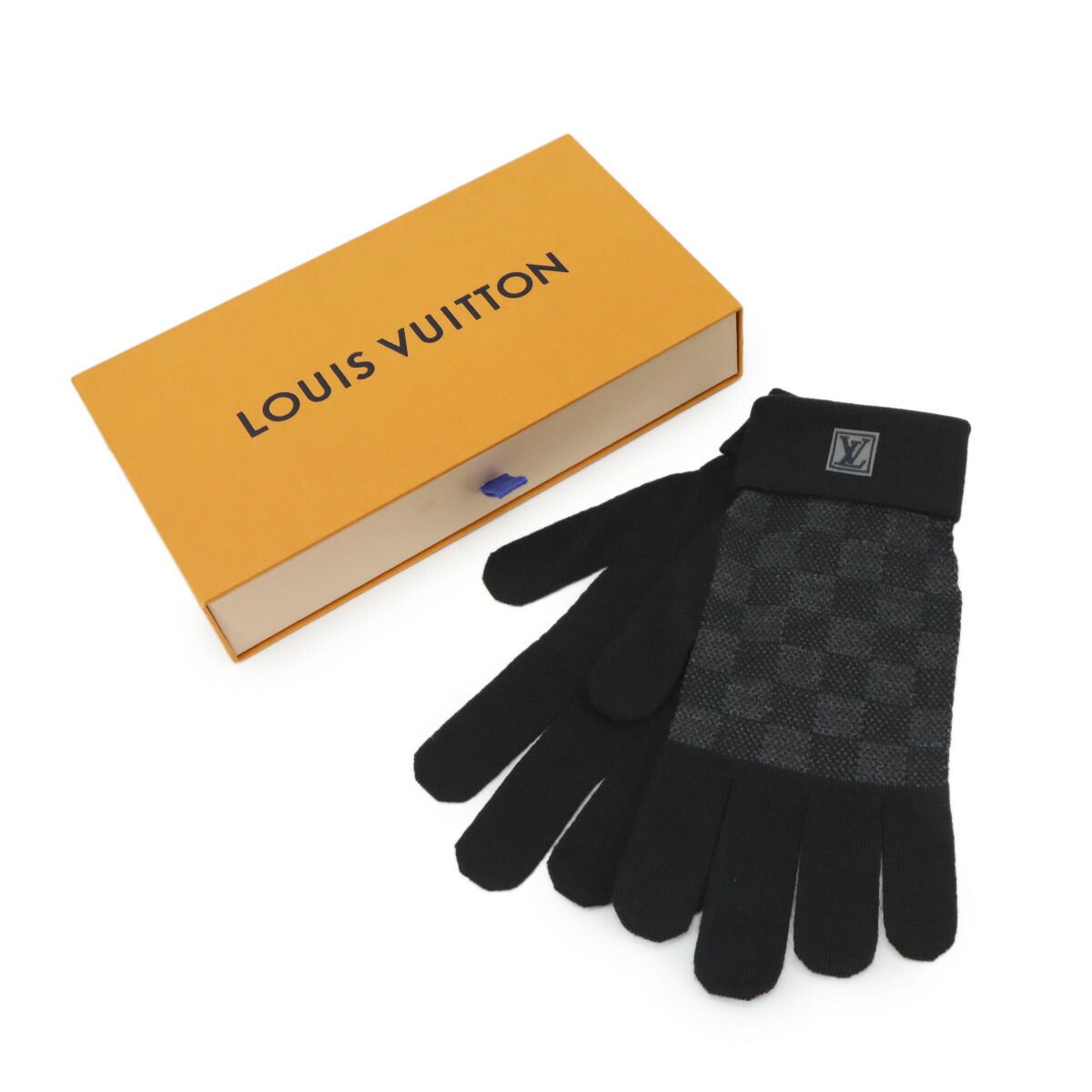 ルイ ヴィトン LOUIS VUITTON ダミエ グラフィット ゴン プティ グローブ 手袋 ウール ブラック M70006 Gompiti 90291995