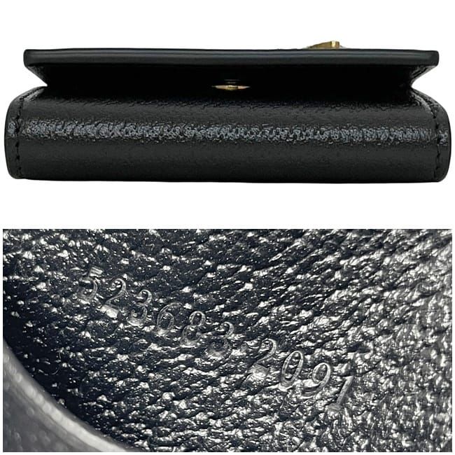 グッチ 6連 キーケース ブラック アニマリエ メタルビー 523683