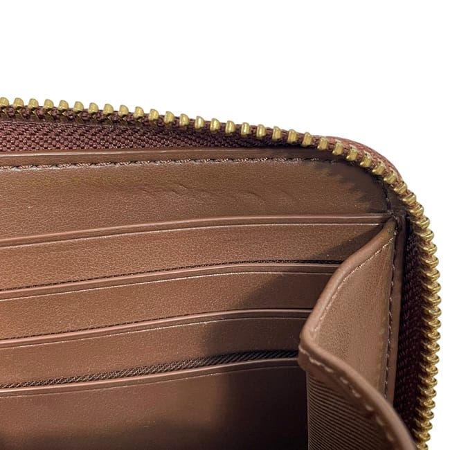 コーチ ラウンドファスナー 長財布 ブラウン シグネチャー F54630 財布