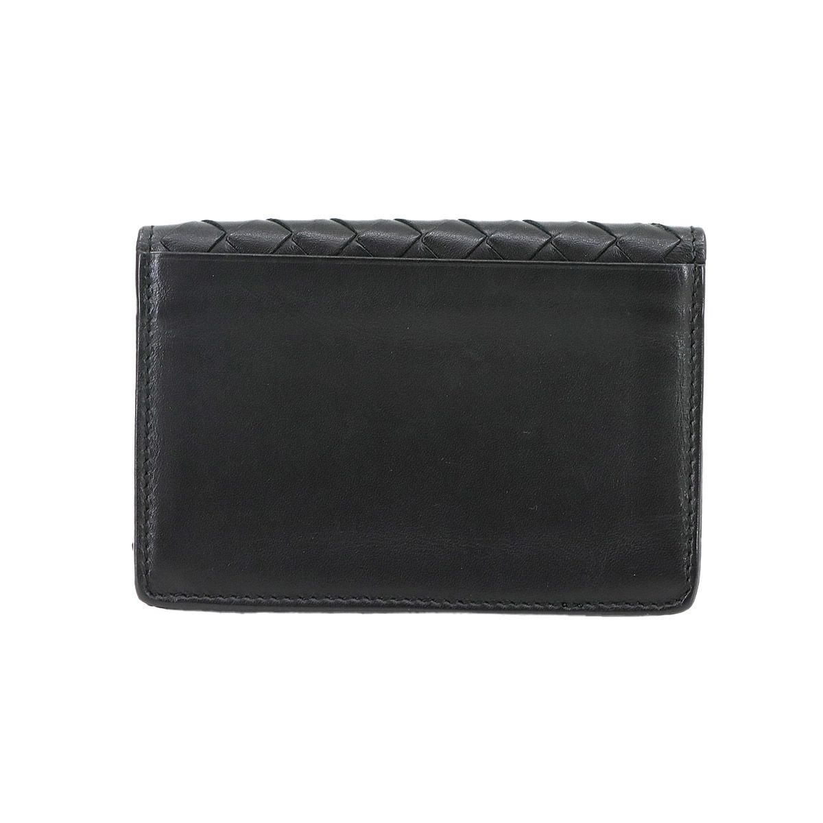 ボッテガ ヴェネタ BOTTEGA VENETA イントレチャート カードケース レザー ブラック 174646 Card Case