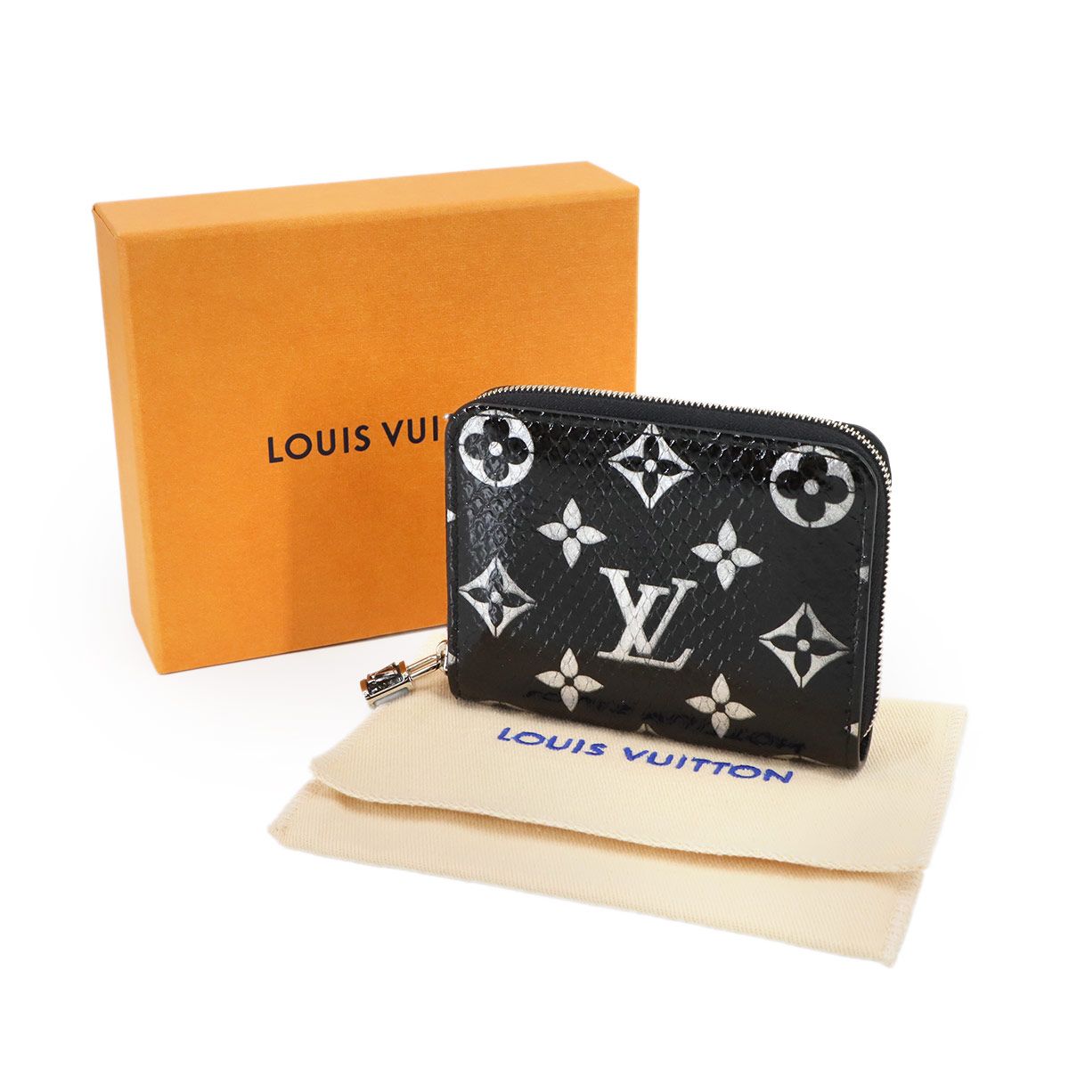 ルイ ヴィトン LOUIS VUITTON モノグラム エキゾチック ジッピー コインパース パドロック コインケース パイソン