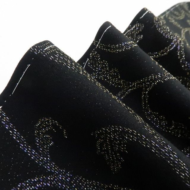 ❁tomihisa❁新品 現代マジョリカ 唐草 銀通し 着物 正絹 仕付け ❁tomihisa❁新品 現代マジョリカ 唐草 銀通し 着物 正絹 仕付け