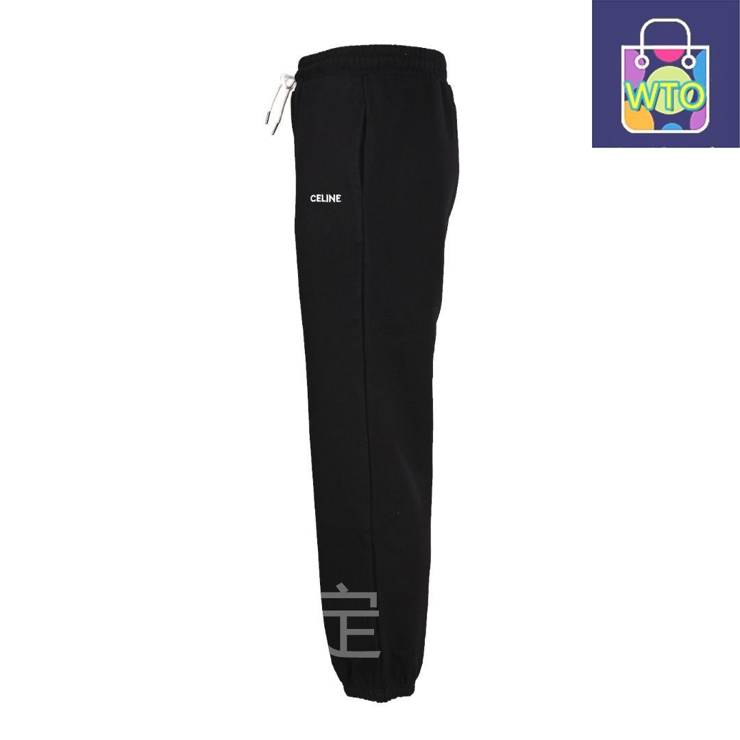 今日 Celine セリーヌ ロゴ刺繍カジュアルスウェットパンツ 純綿フリース素材で春夏秋三季対応