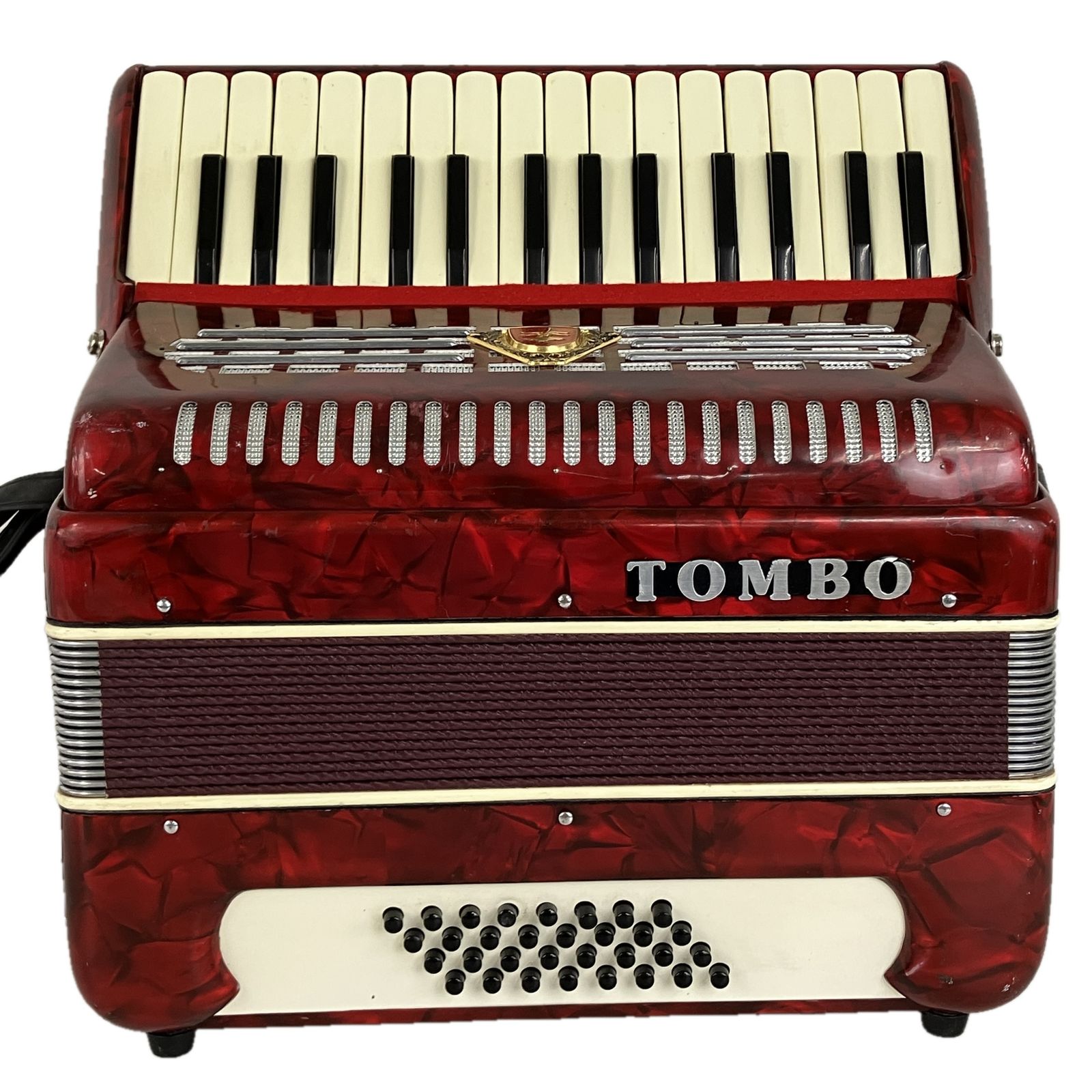 TOMBO アコーディオン T-32N赤 ケース付き TOMBO アコーディオン T-32N赤 ケース付き トンボ TOMBOアコーディオンT32N