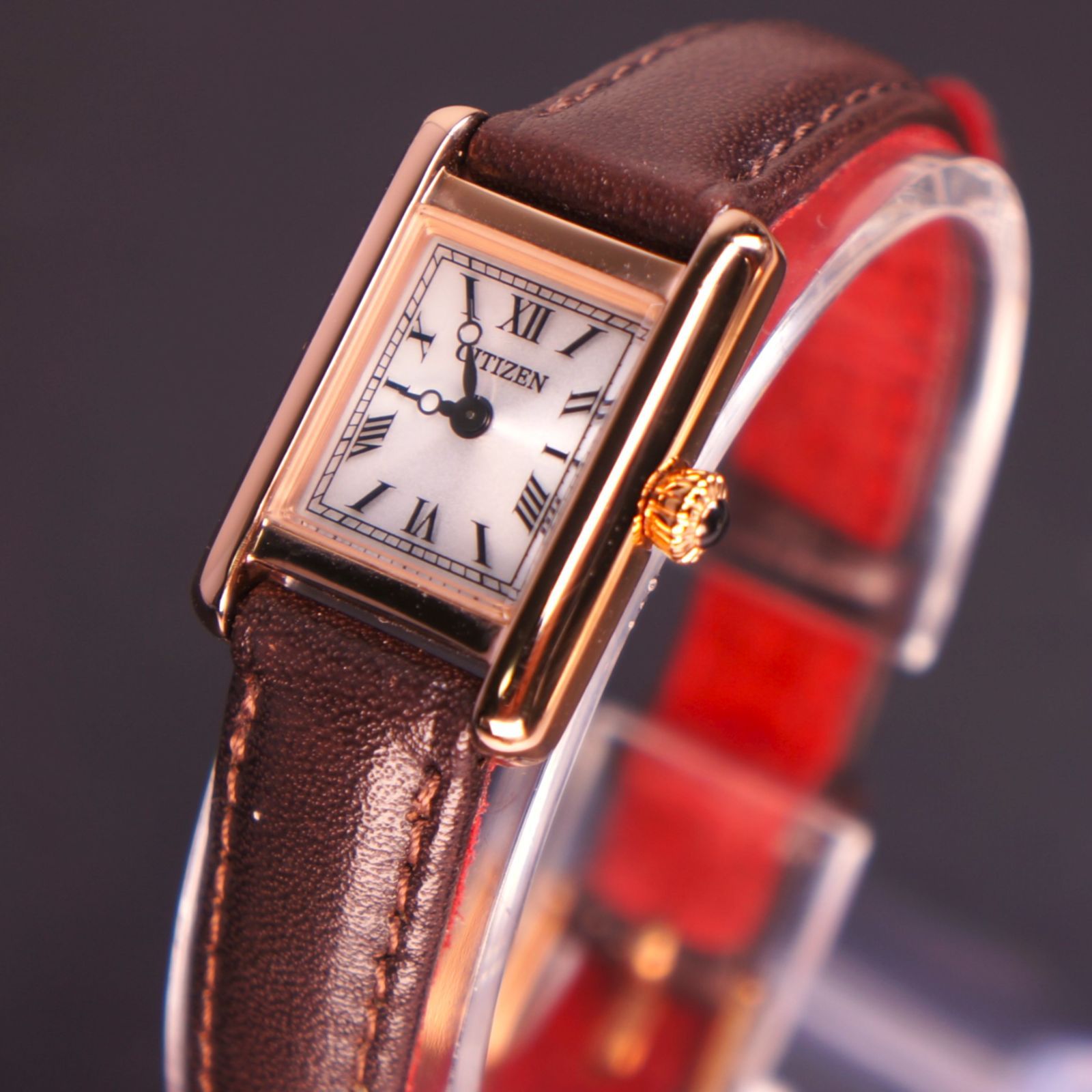 稼働 citizen Kii エコドライブ ピンクゴールド 純正ベルト EG2792-33A