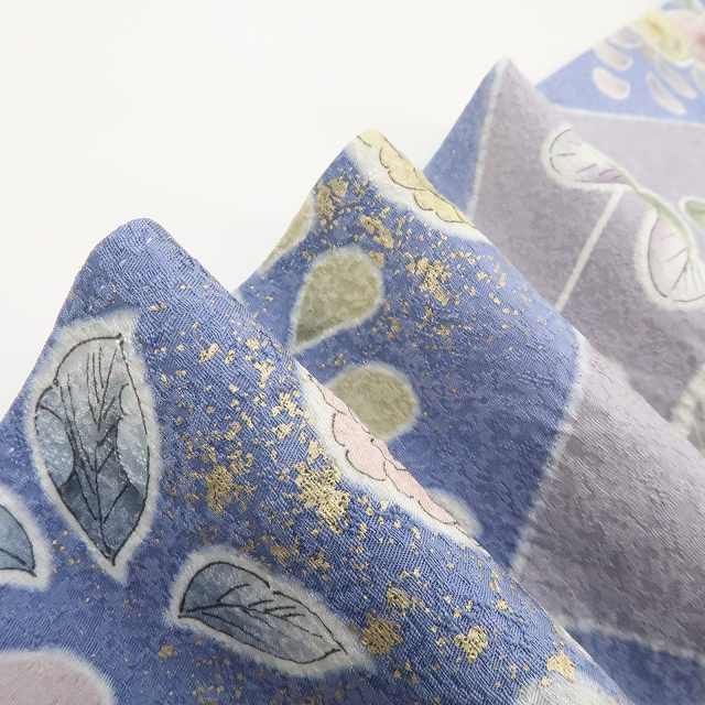 未着用 正絹 着物 絞り トール“お日様のような温か味に花や雪輪”
