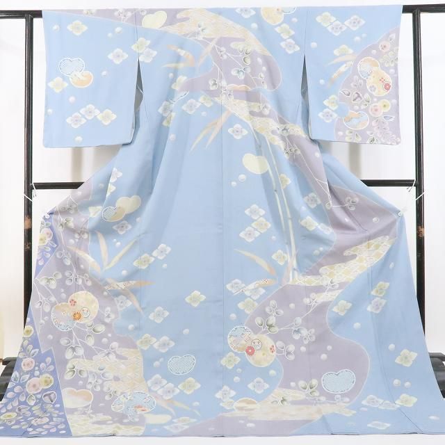 Y3886◇美品 正絹 手縫い仕立て 雪輪 トールサイズ 訪問着 着物 Y3886◇美品 正絹 手縫い仕立て 雪輪 トールサイズ 訪問着 着物 楽天