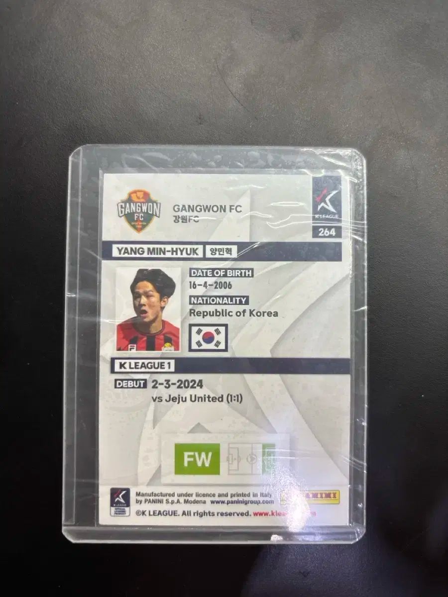 2025 Kリーグ パニーニ 羊 ミニョク MINHYUK グリーン ライジングスター カード
