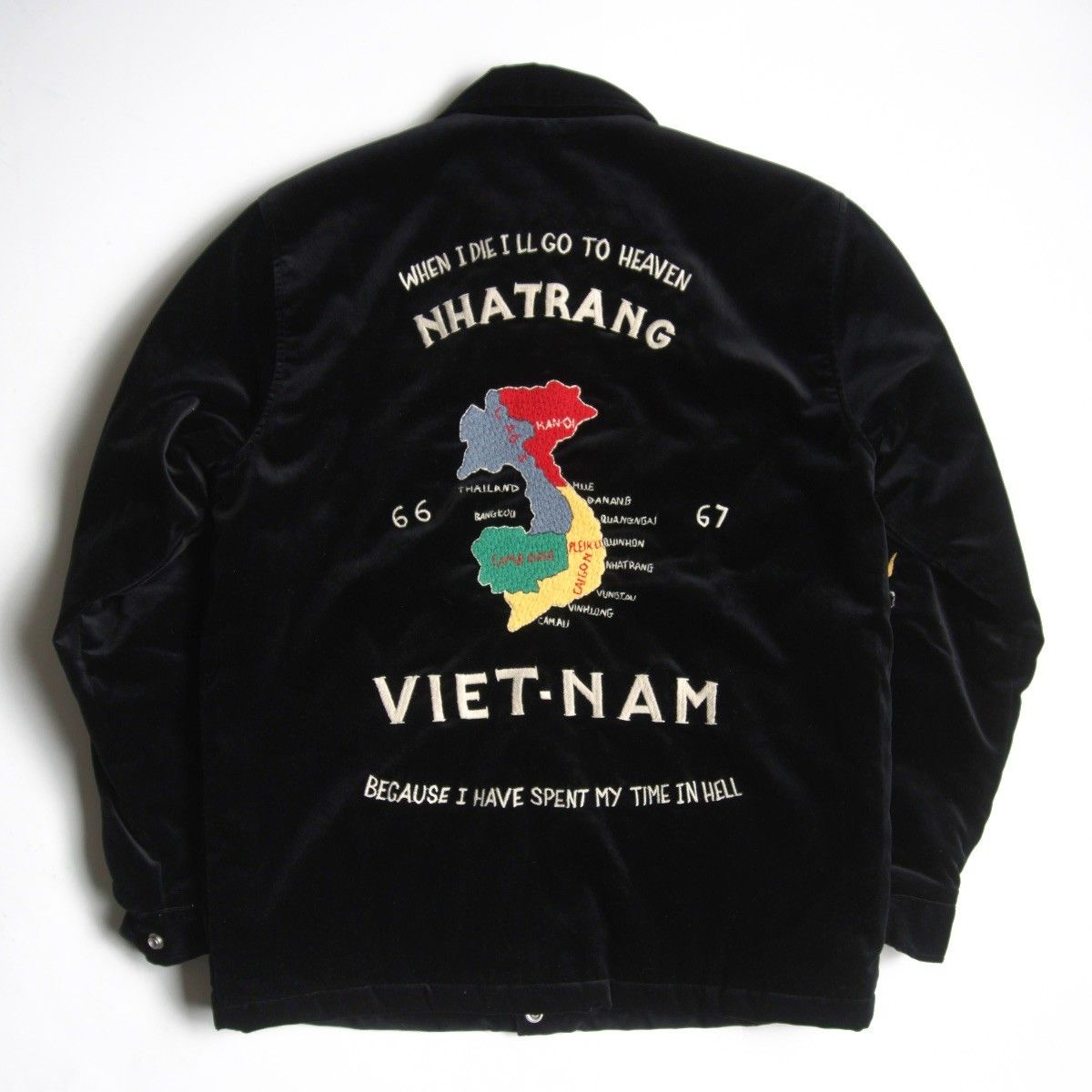 雰囲気抜群 GOLD VELVETEEN VIET-NAM JACKET M 別珍 ベトジャン ジャケット 東洋 ゴールド 25110260