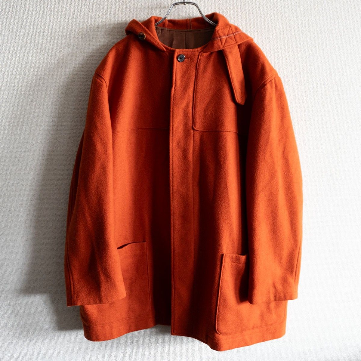 雰囲気抜群 Y s for men 90S メルトン フード コート M オレンジ YOHJI YAMAMOTO ワイズフォーメン s2511043