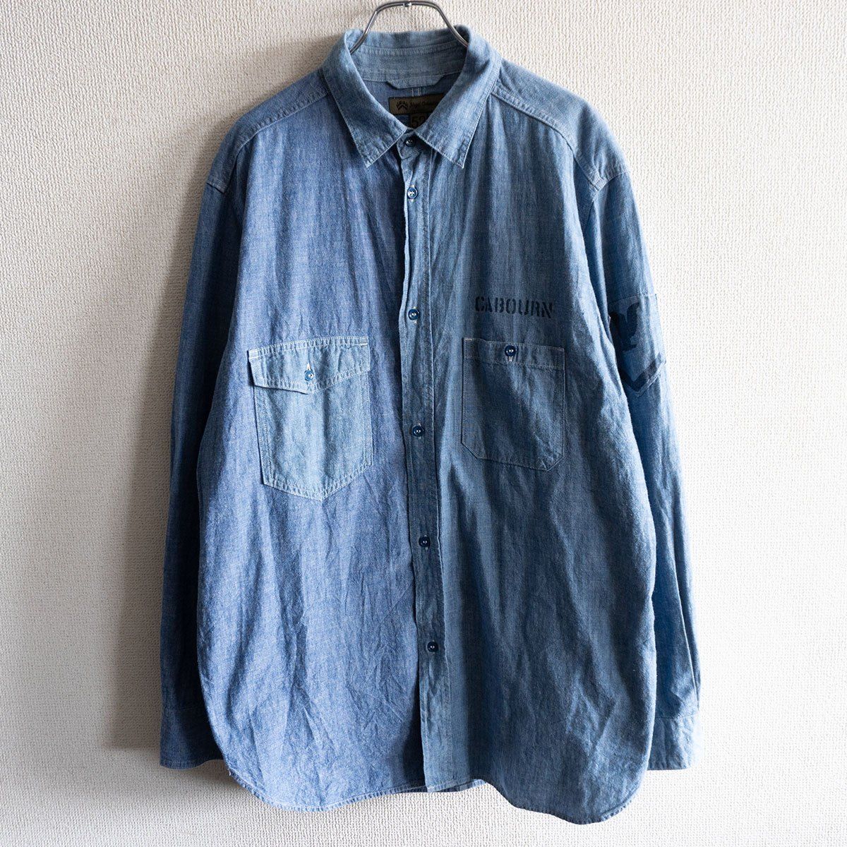 ビッグサイズ NIGEL CABOURN U.S.NAVY SHIRT 52 ナイジェルケーボン シャツ s2511041