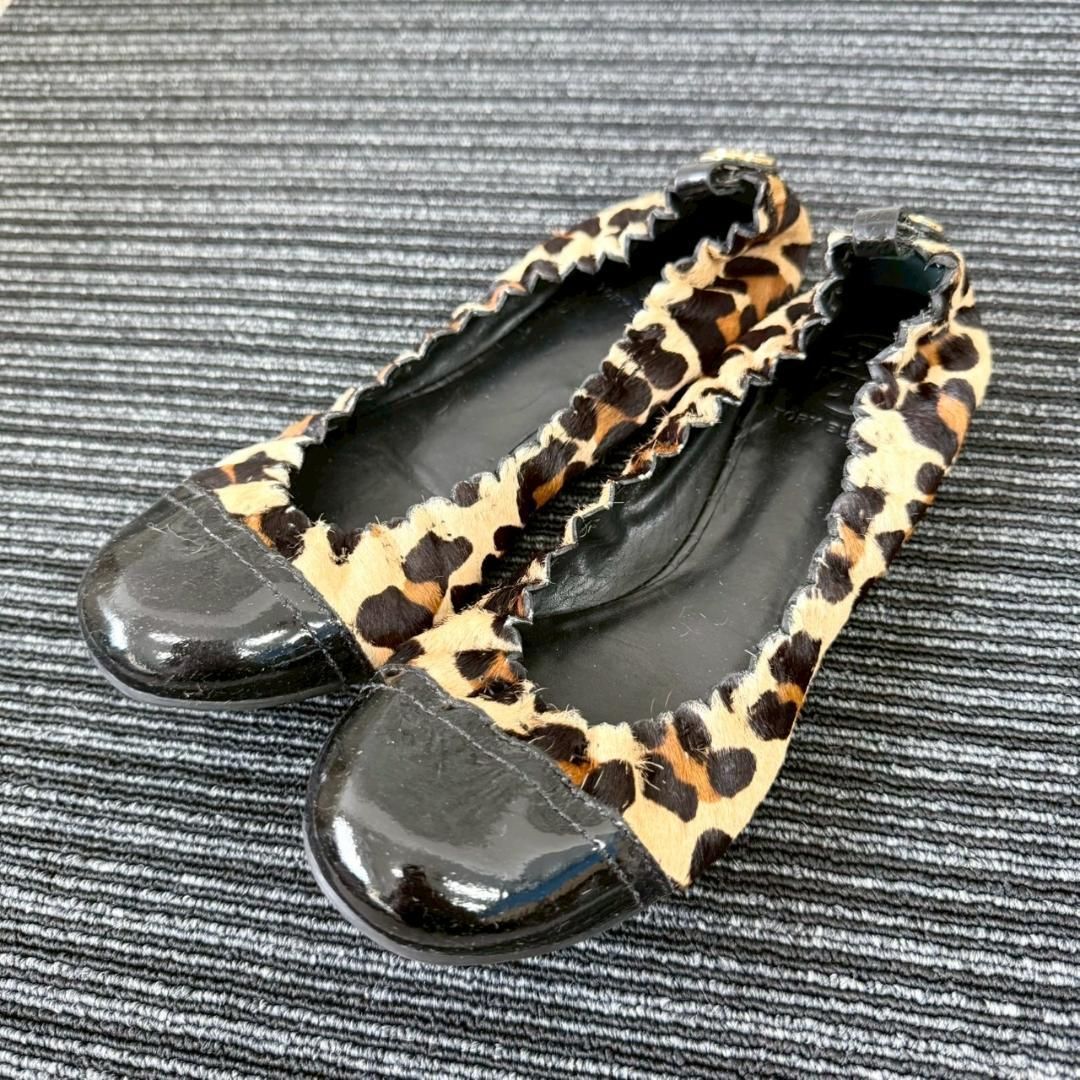 Tory Burch トリーバーチ レオパード バレエシューズ 23 cm
