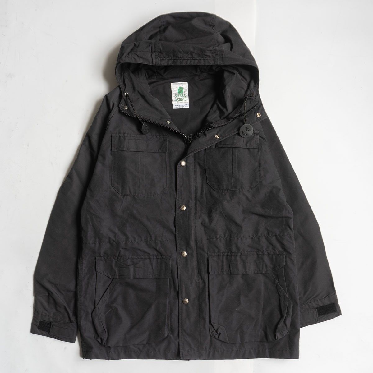 【美品】Sierra Designs 【USA製 60/40クロス マウンテンパーカー】 L ブラック ジャケット シエラデザイン 25110441