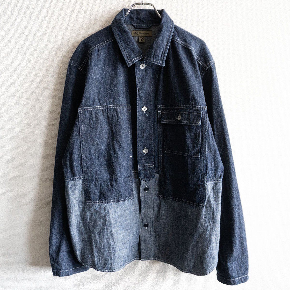 ビッグサイズ52 NIGEL CABOURN UTILITY SHIRT 10oz DENIM ナイジェルケーボン シャツ s2511038