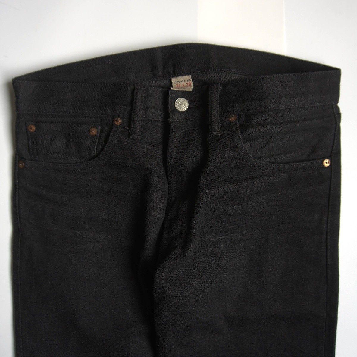 美品】RRL 【NEW BLACK ON BLACK SLIM FIT JEANS 】31×30 スリム