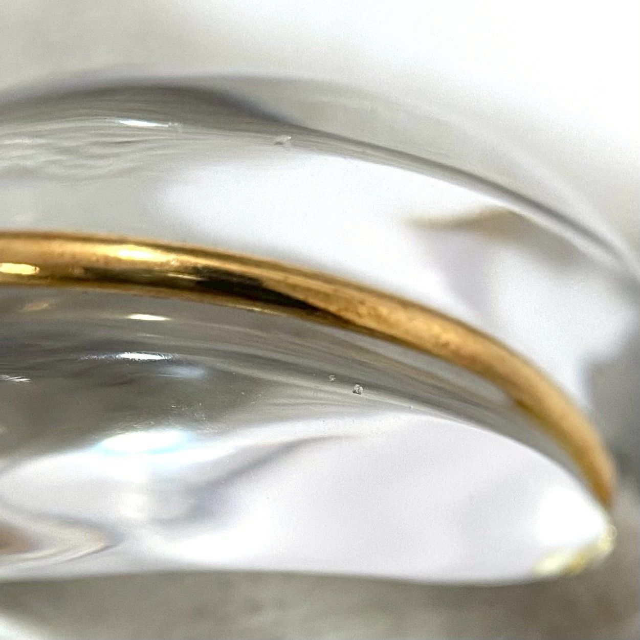 Baccarat】コキアージュ クリスタル リング 750/K18 総重量約7.5g 約