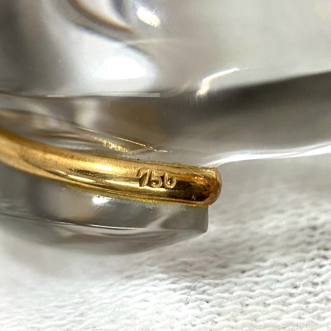 Baccarat】コキアージュ クリスタル リング 750/K18 総重量約7.5g 約