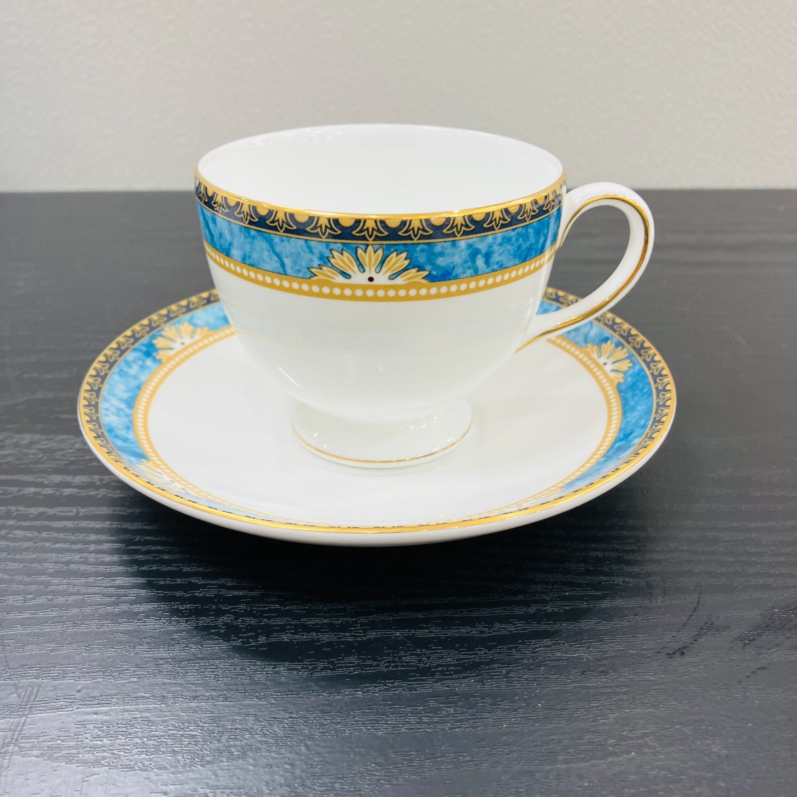 A【黒壺】ウェッジウッド WEDGWOOD カーゾン カップ&ソーサー リー