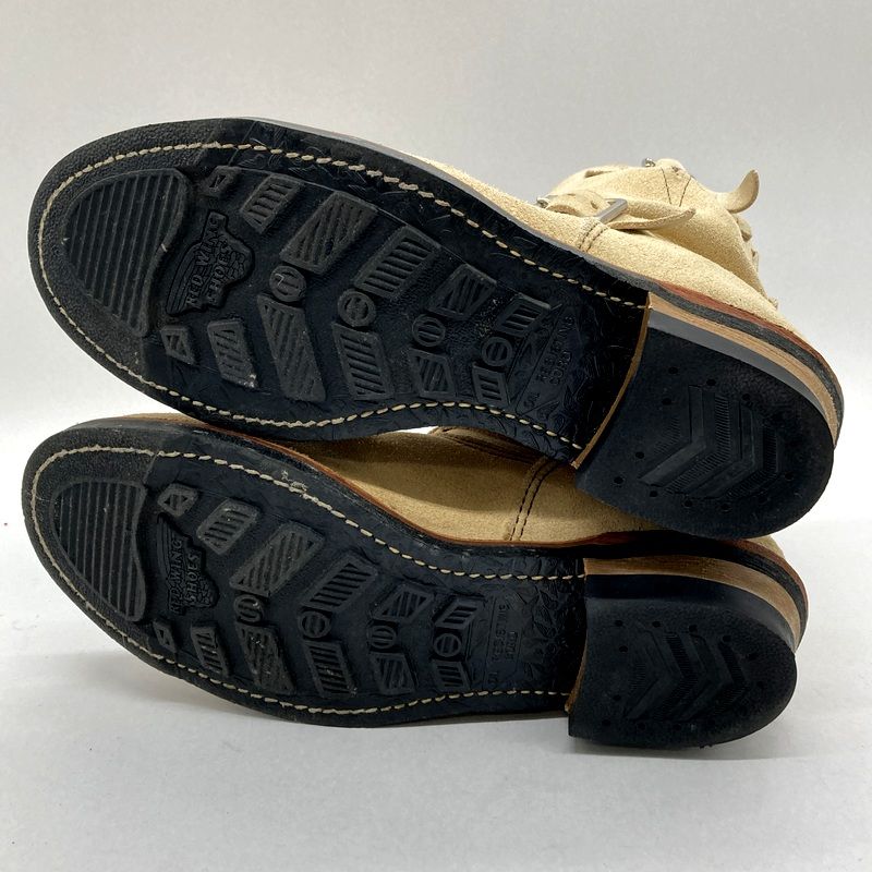 ハードな REDWING レッドウィング エンジニアブーツ 2965 ショート スエード 羽根タグ メンズ 28.5cm ベージュ 靴 B15188