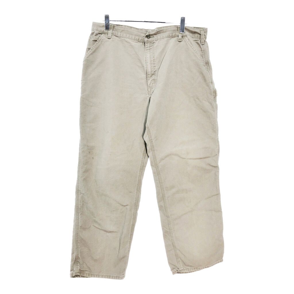 00年代 Carhartt カーハート ダック ペインターパンツ 大きいサイズ ベージュ メンズ W40 L32 古着 V8124