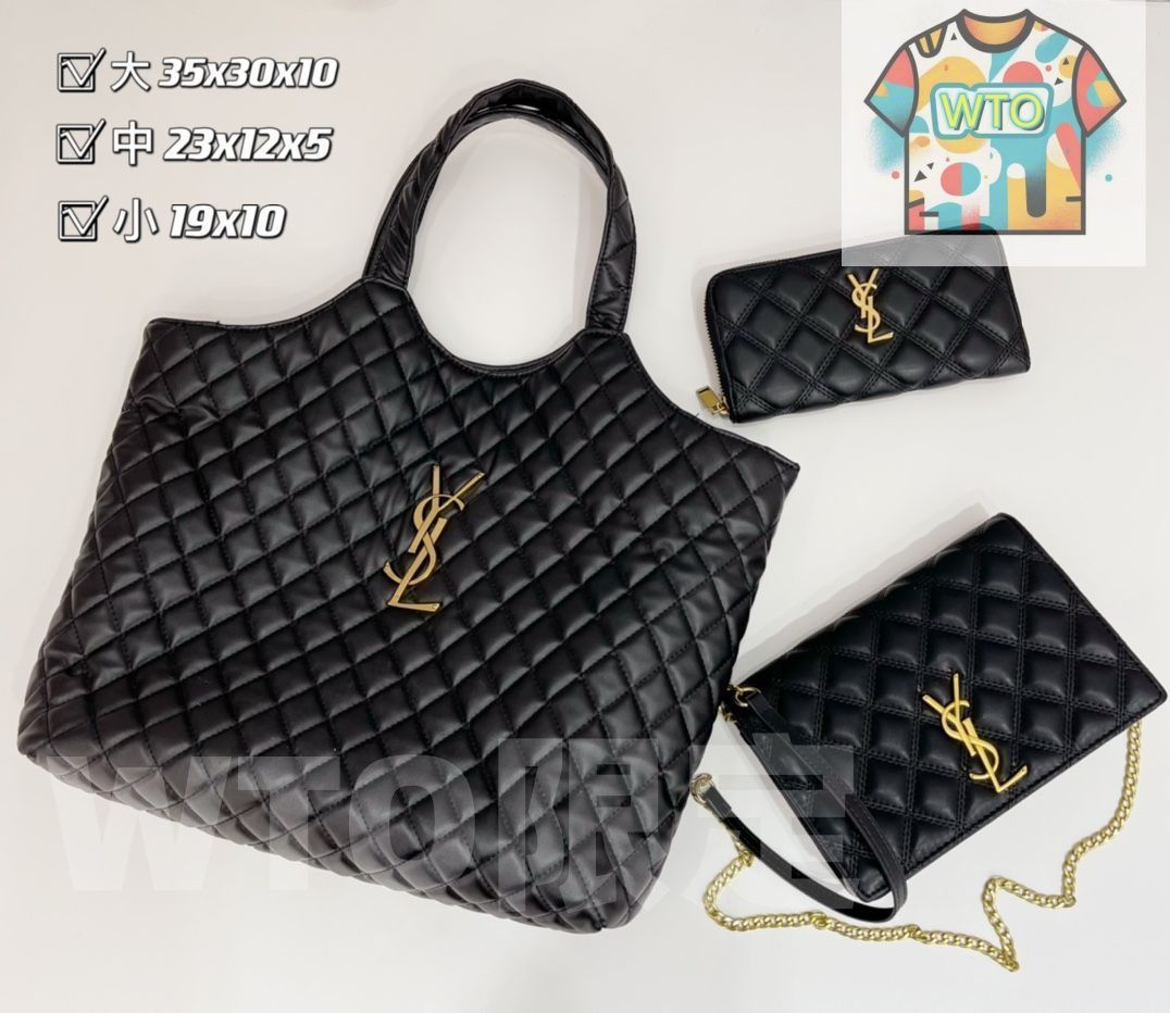 大幅 げ YSL イヴサンローラン トートバッグ ショルダーバッグ 財布 3点セットバッグ｜ ｜ --WTO輸入2