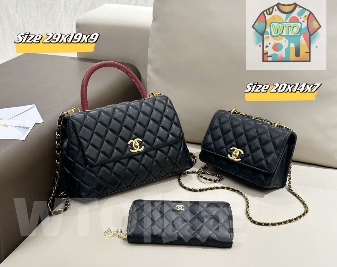 CHANEL シャネル ショルダーバッグ ハンドバッグ 財布 レディースバッグ ピンク 3点セット｜ ｜ --WTO輸入2