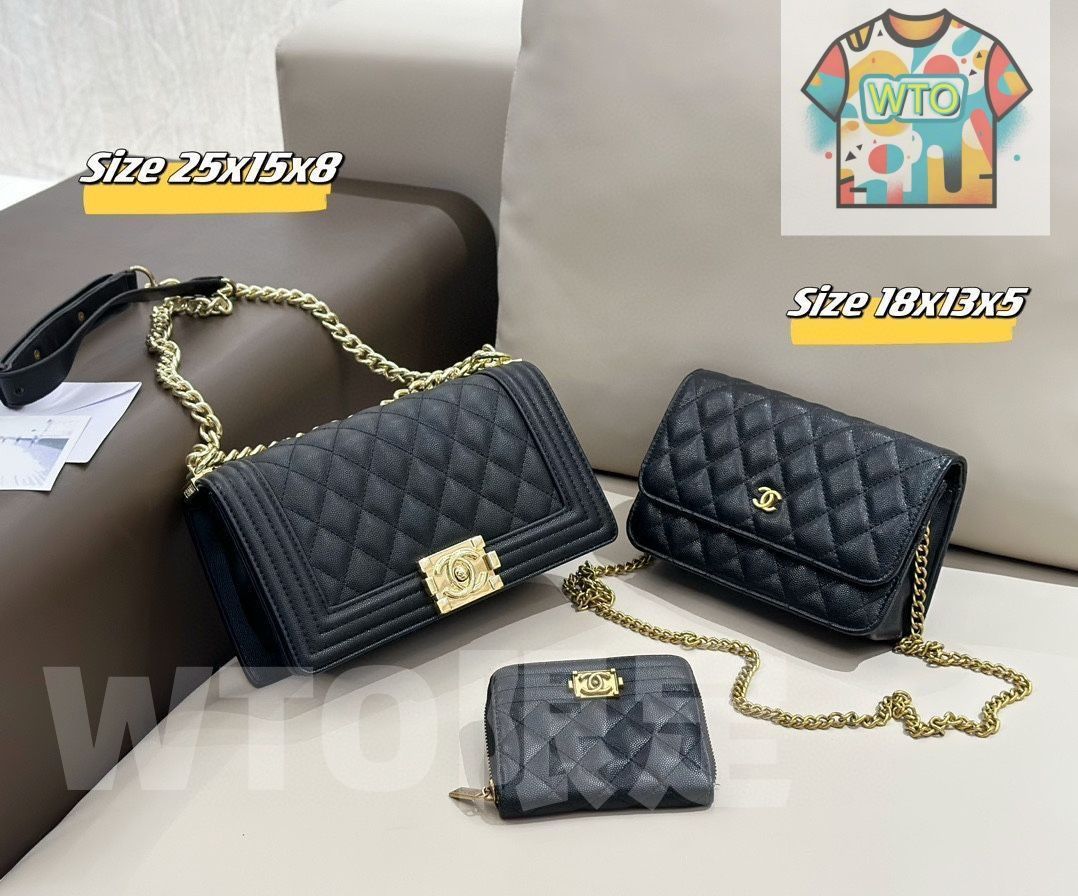  CHANEL シャネル ショルダーバッグ ハンドバッグ 財布 レディースバッグ ピンク 3点セット｜ ｜ --WTO輸入2 ハンドバッグ バッグ