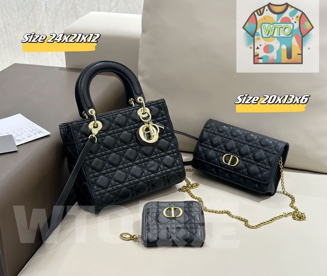 人気 Christian Dior クリスチャンディオール トートバッグ ショルダーバッグ 財布 3点セット｜ ｜ --WTO輸入2