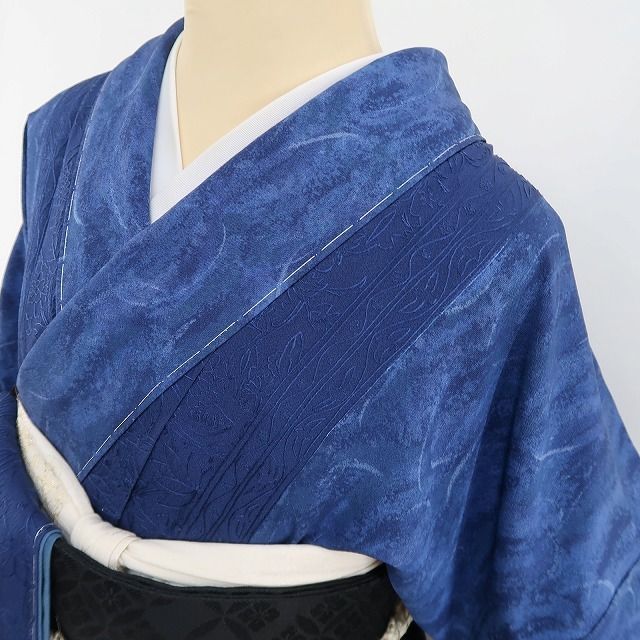 ❁tomihisa❁美品 藍染苑 天然泥藍染 刺繍“美しさを求めて…心射止める