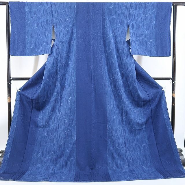 ❁tomihisa❁美品 藍染苑 天然泥藍染 刺繍“美しさを求めて…心射止める