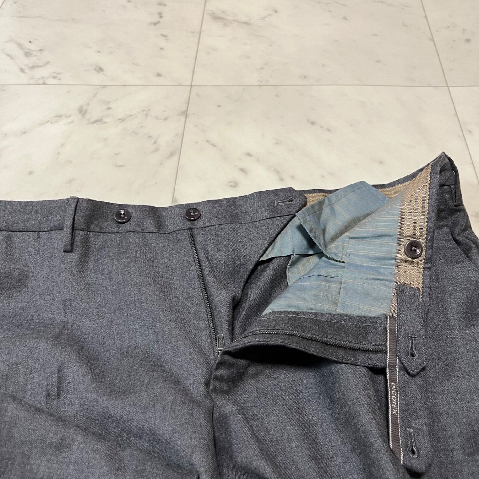 INCOTEX インコテックス SLIM fit PATTERN30 ウールスラックス