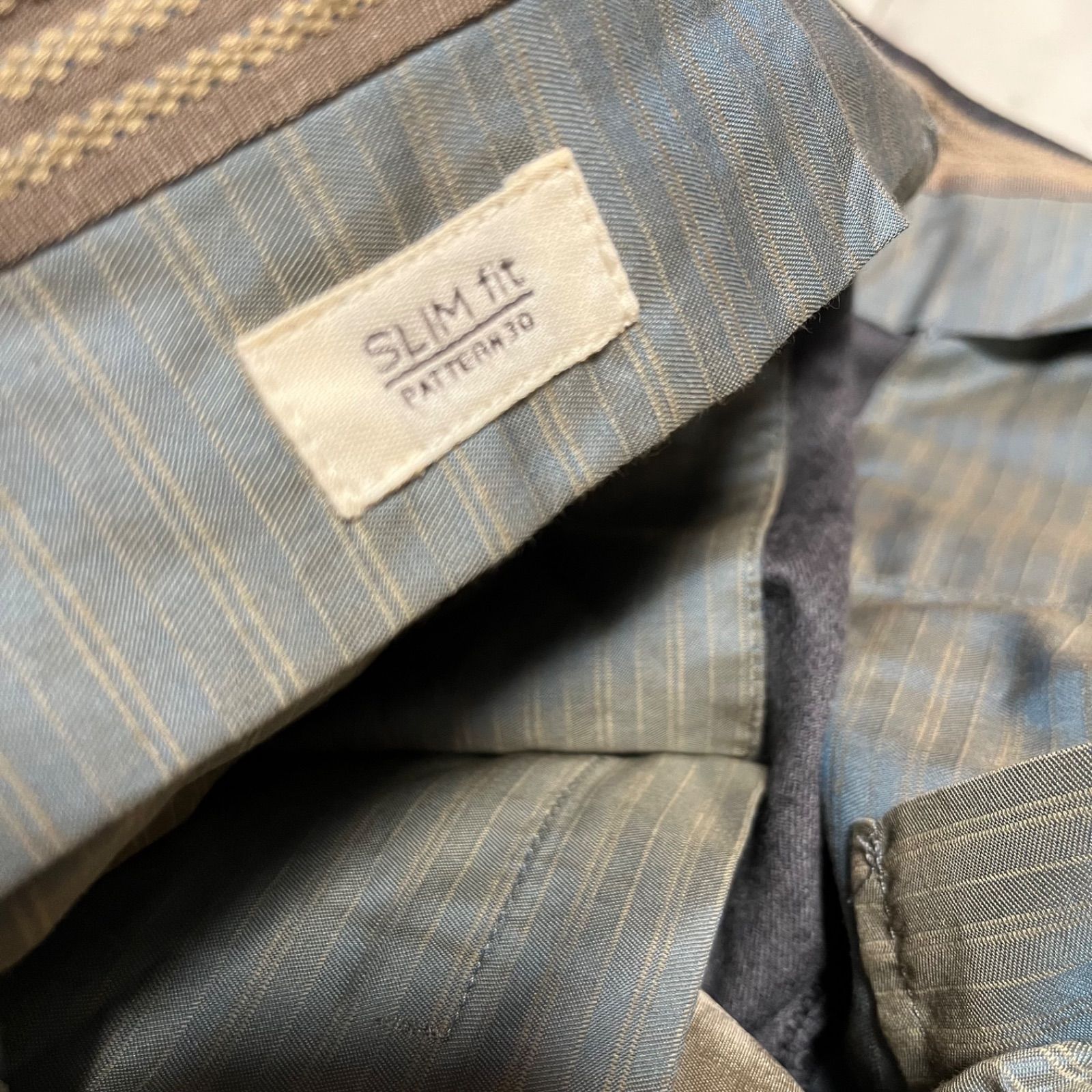 INCOTEX インコテックス SLIM fit PATTERN30 ウールスラックス