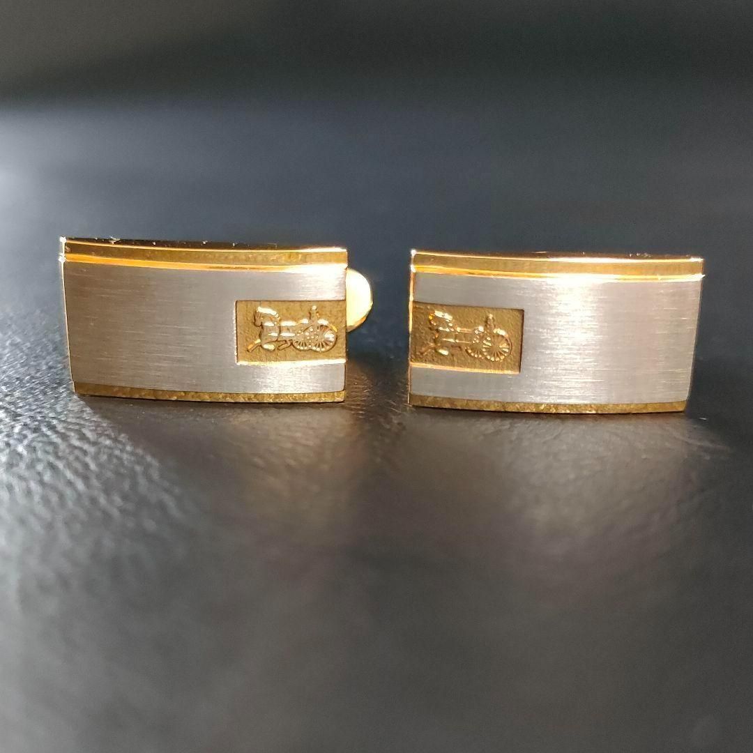 Celineセリーヌ カフス 馬車 マカダム ゴールド シルバー ロゴ
