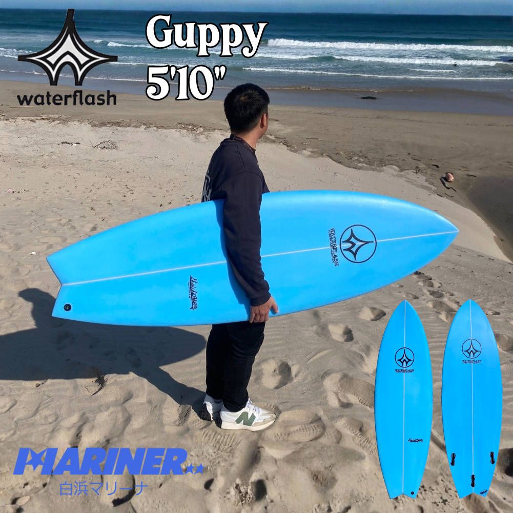 サーフボード 5’9” ショート　水色 新品】サーフボード ショートボード Waterflash Guppy 5'10 ウォーター