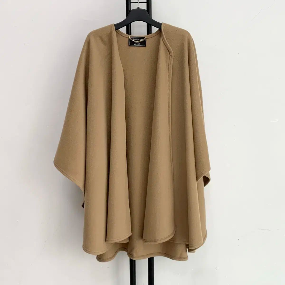 CASHMERE イタリア カシミア ウール ブレンド ケープ コート