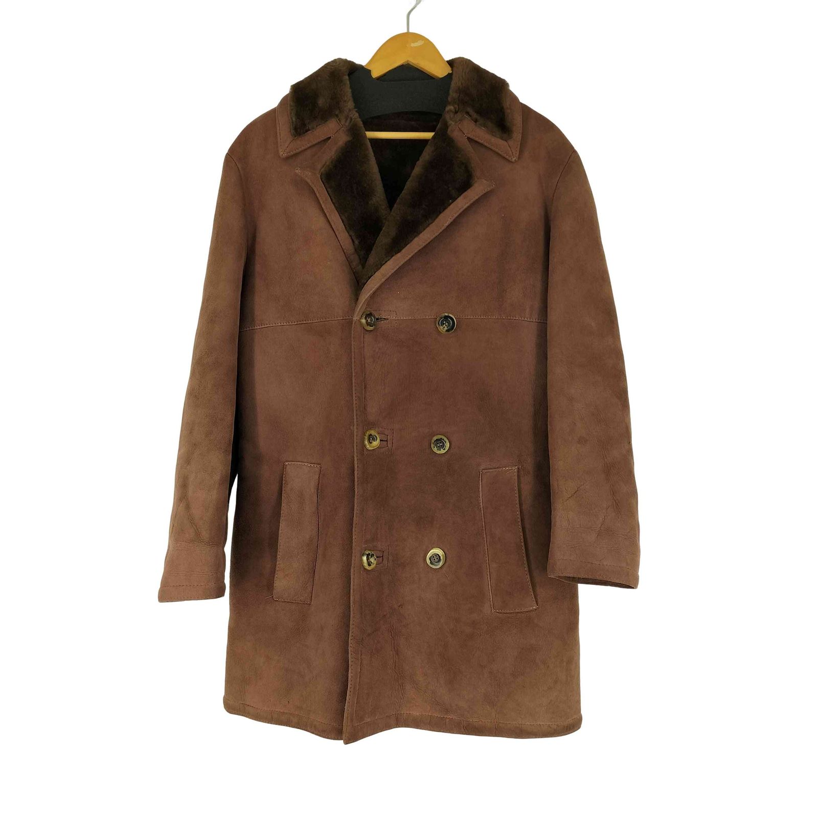 ユーズドフルギ 古着 SAWYER OF NAPA 80S MADE IN USA 裏地ファー リアルムートンコート メンズ US 36