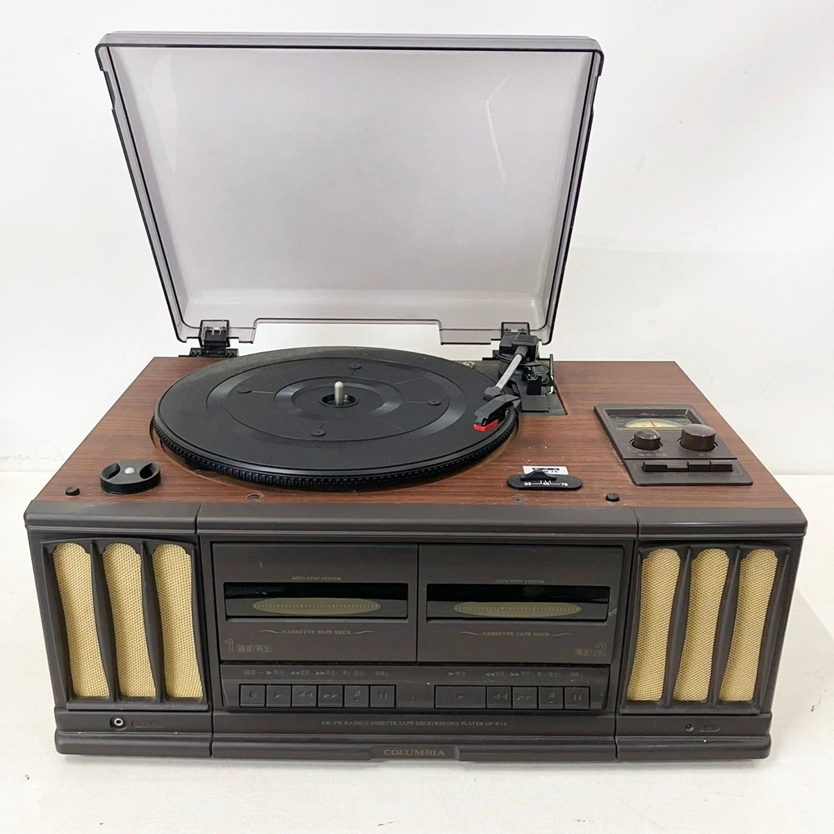 日本コロムビア レコードプレーヤー GP-W14 AM/FMラジオ Wカセット