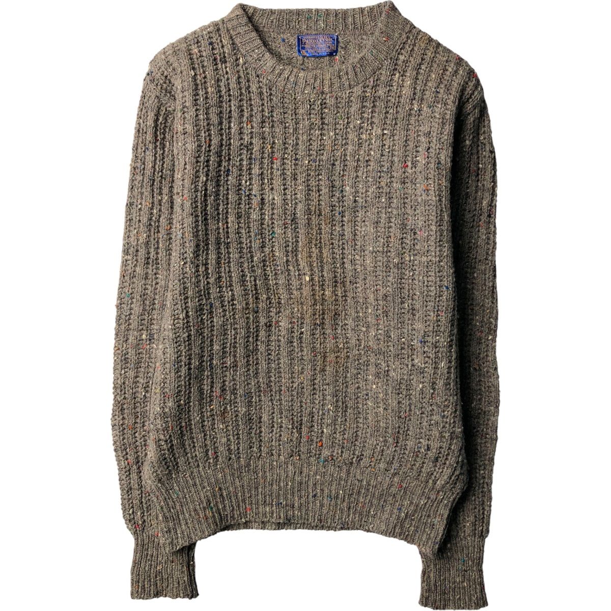 古着 70年代 ペンドルトン PENDLETON ネップ リブ編み ウールニットセーター メンズM相当 ヴィンテージ eaa600724