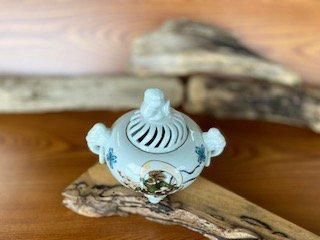 メーカー直送 九谷焼 環付香炉 風神雷神 桐箱入り Kutani Hyakkaen Incense burner