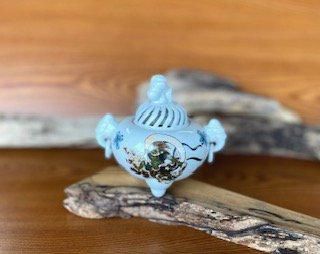 メーカー直送 九谷焼 環付香炉 風神雷神 桐箱入り Kutani Hyakkaen Incense burner
