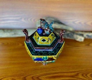 メーカー直送 九谷焼 特大香炉 吉田屋獅子 Kutani Incense burner