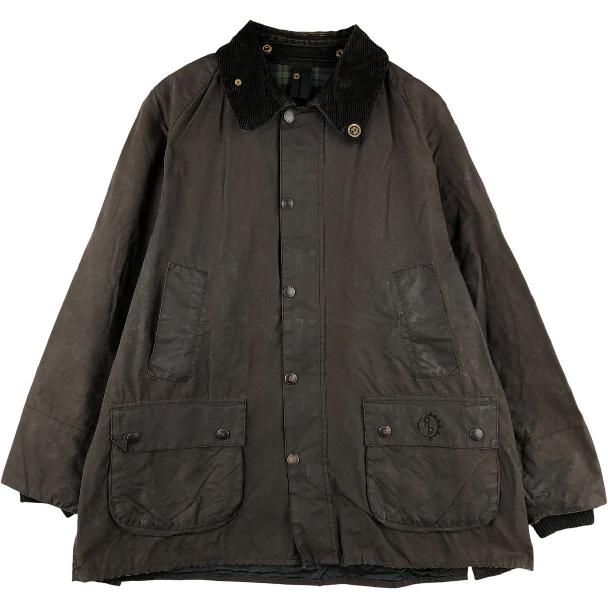 古着 00年代 バブアー Barbour BEDALE ビデイル 旧3ワラント バッジ付き ワックスコットン オイルドジャケット 英国製 C44 eaa555222